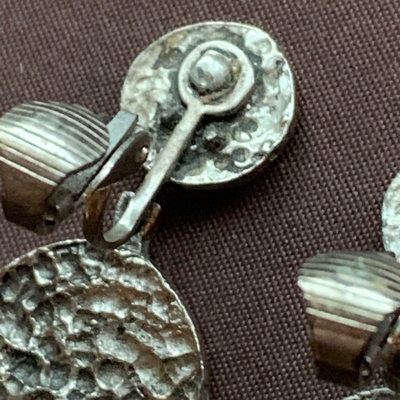 Apollo Greek Roman Simulated Coin Silver Tone Clip On Earrings Jewelry - Picture 7 of 10